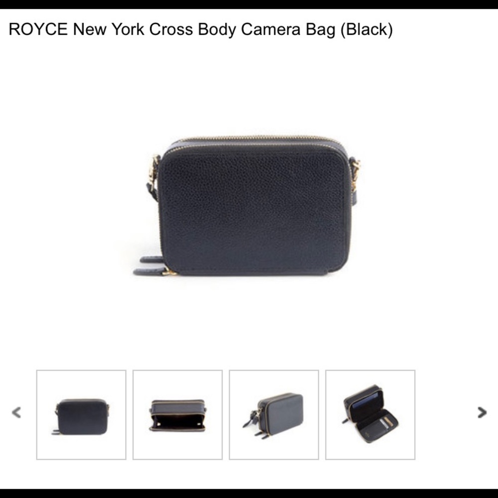 BRAND NEW, NEVER USED Royce crossbody camera bag